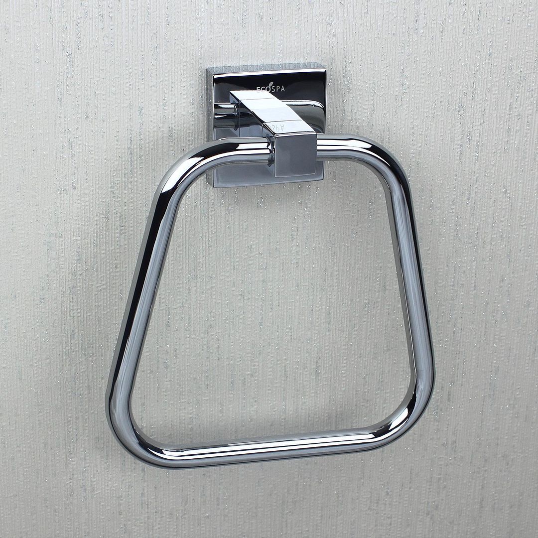 ECOSPA Toilet Roll Holder & Towel Ring Bathroom WC Accessories Set in